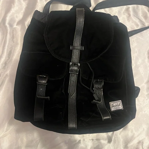 Black Velvet Herschel Backpack s-l400.jpg main image 4